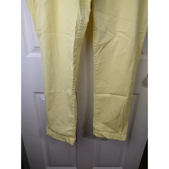Talbots Woman 14W Pants Weekend Chino Yellow Straight Casual Vacation Travel... - Picture 3 of 11
